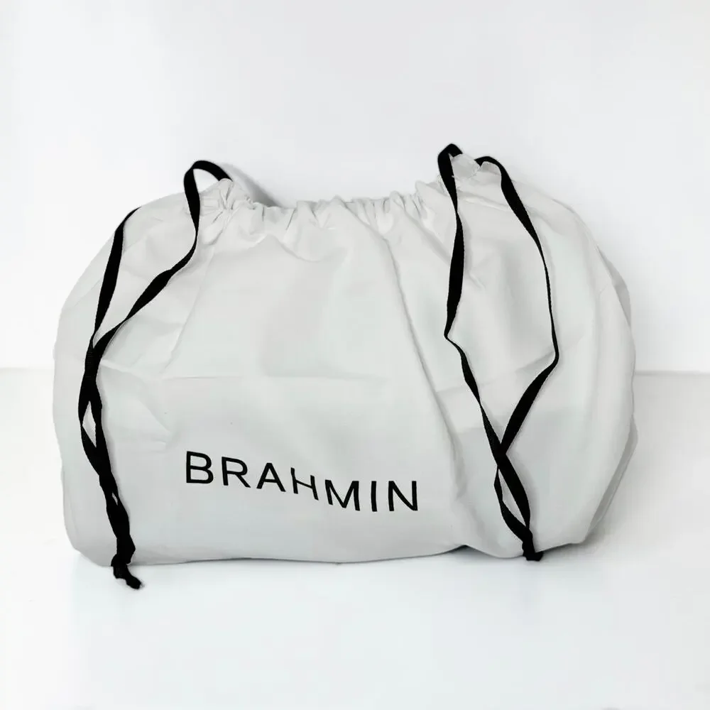 Brahmin Daisy Vibrant Azure Melbourne Leather Wristlet Clutch Blue NWT Dust Bag